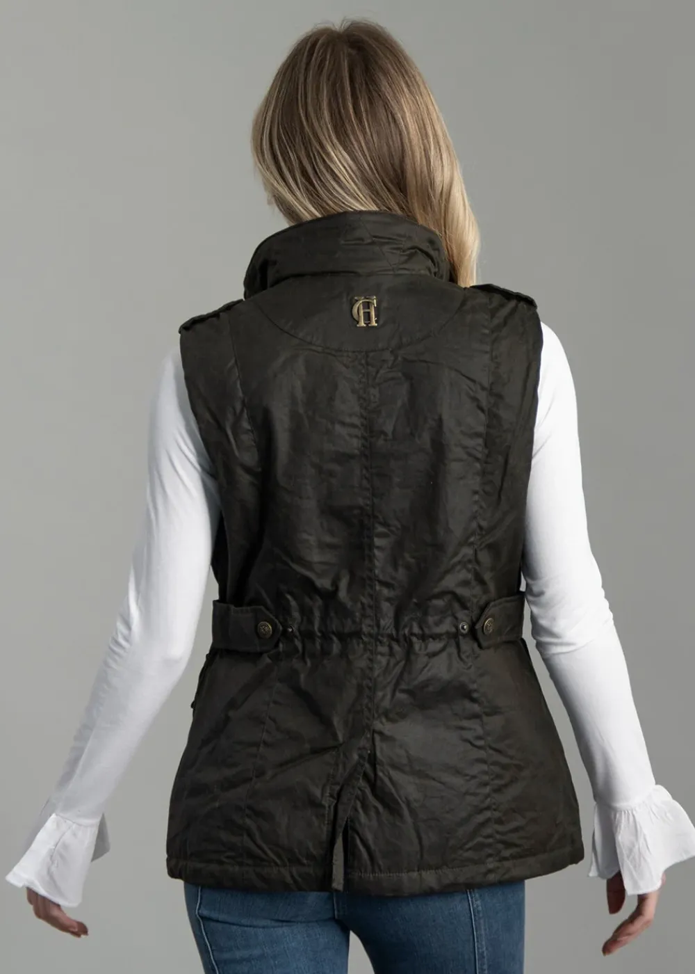 Best Alma Wax Gilet - Dark Olive Women Gilets