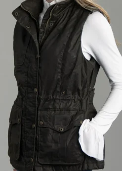 Best Alma Wax Gilet - Dark Olive Women Gilets