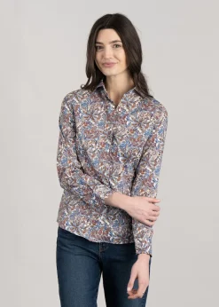 Best Amelia Liberty Shirt - Paisley Floral Women Shirts And Blouses