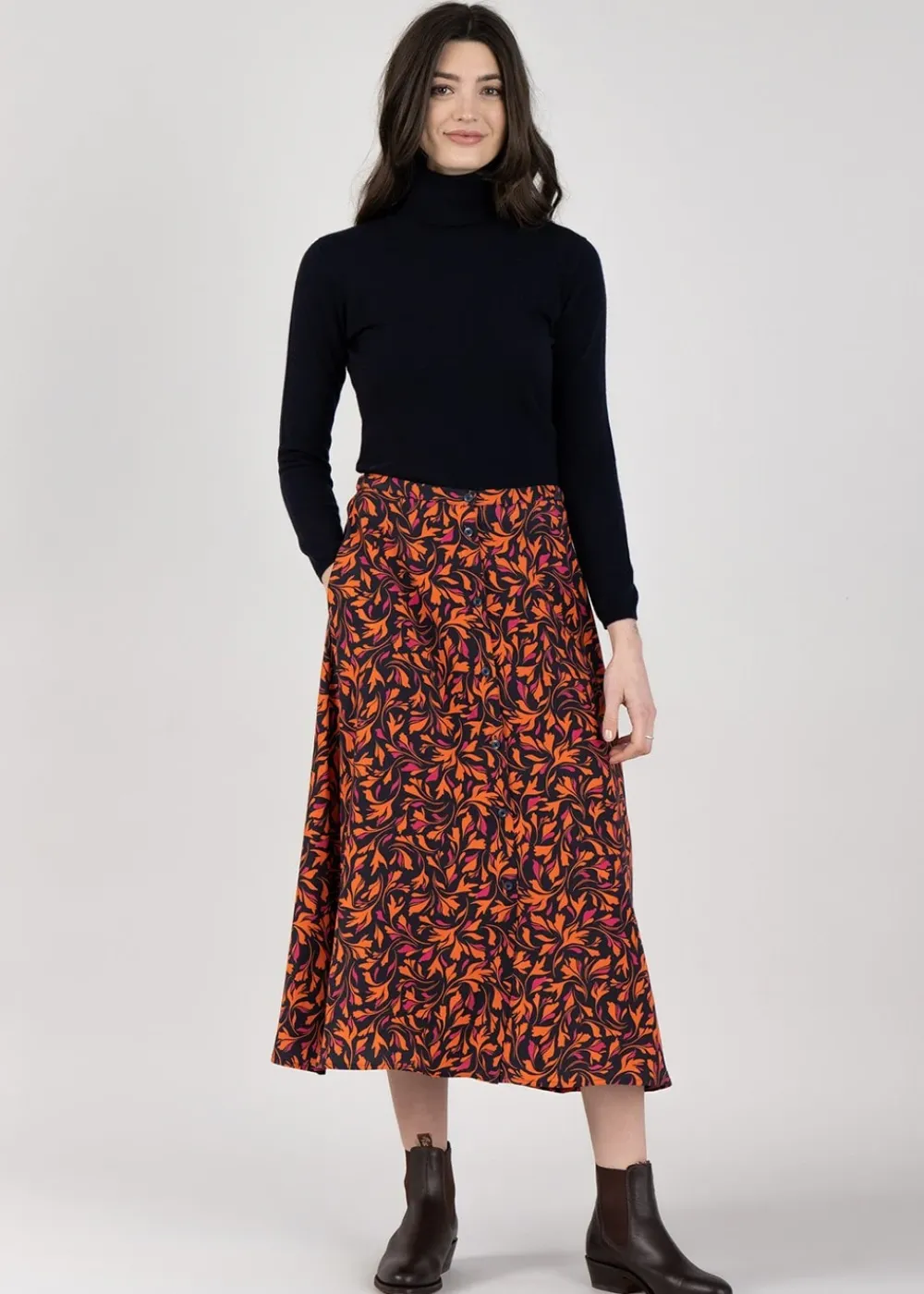 Fashion Anglesey Midi Skirt - Autumn Multi Women Skirts