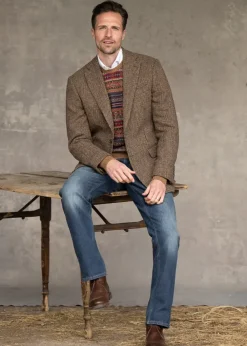 New Beal Harris Tweed Jacket - Brown and Olive Shepherds Check Tweed & Tailored Jackets