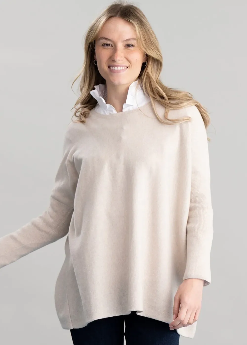 Outlet Beatrice Crew Cape - Women Knitwear