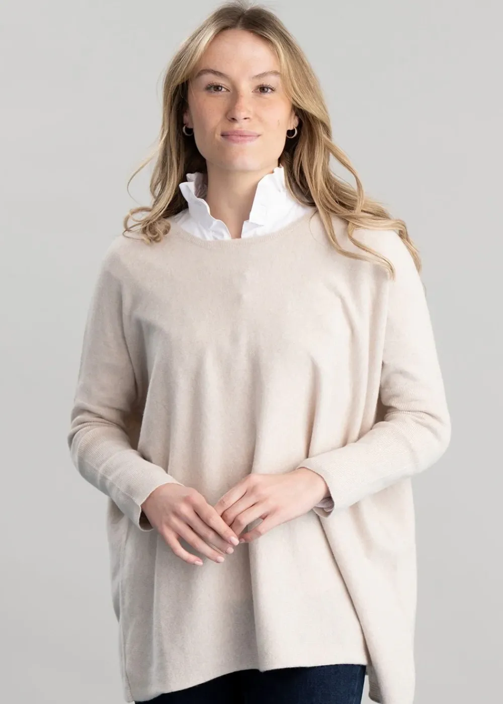 Outlet Beatrice Crew Cape - Women Knitwear
