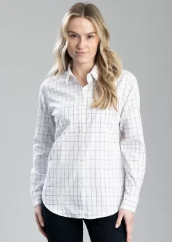 Best Blakeney Shirt - Vintage Navy Check Women Shirts And Blouses