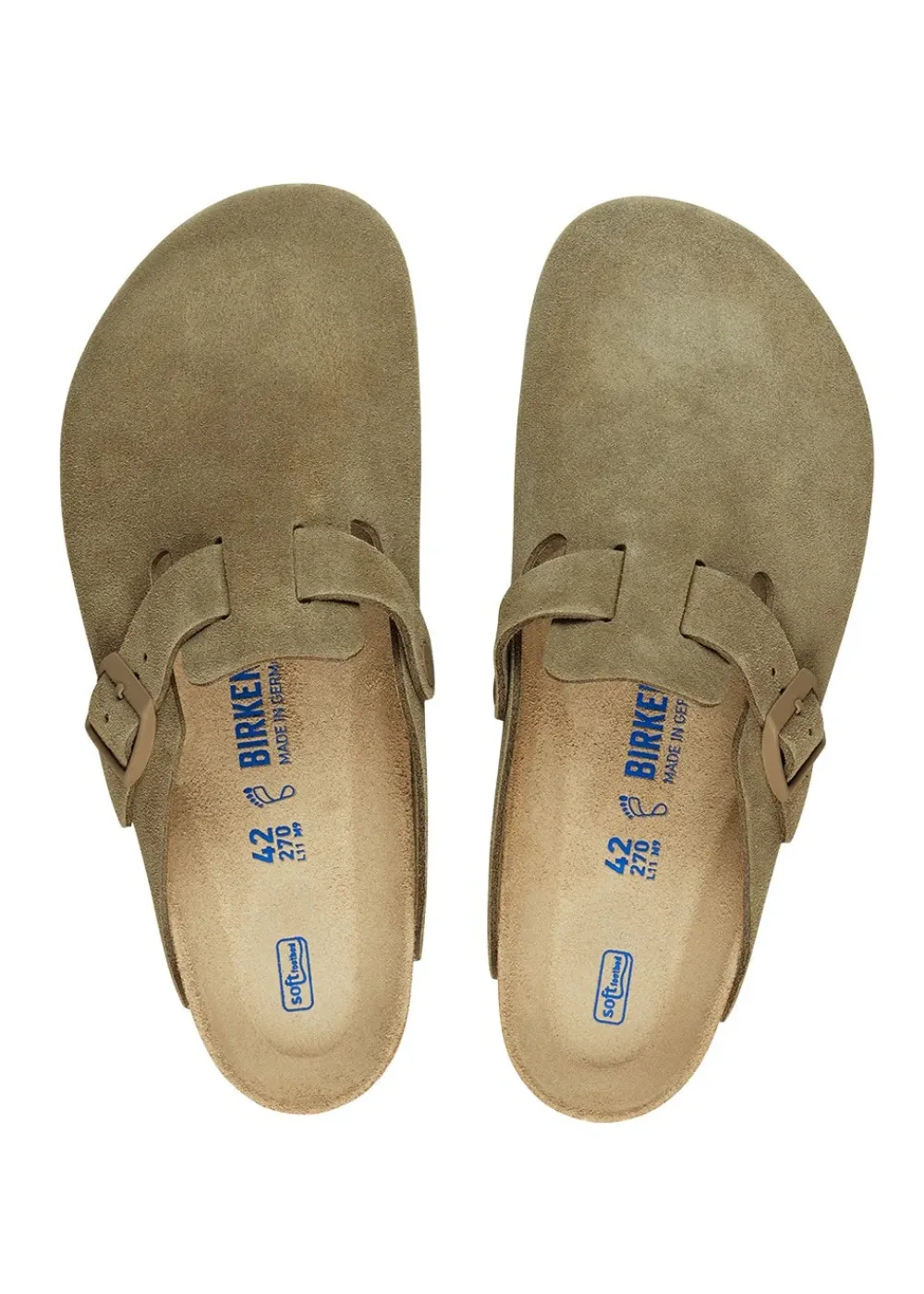 Fashion Boston Suede Clogs - Faded Khaki Women Shoes|Shoes
