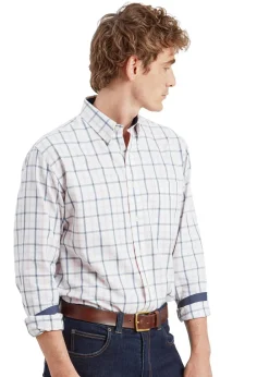 Best Brancaster Shirt - Stone Blue Check Shirts