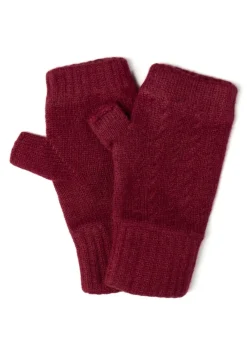 Hot Briar Cashmere Fingerless Mittens - Women Gloves