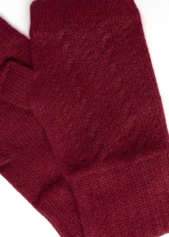 Hot Briar Cashmere Fingerless Mittens - Women Gloves