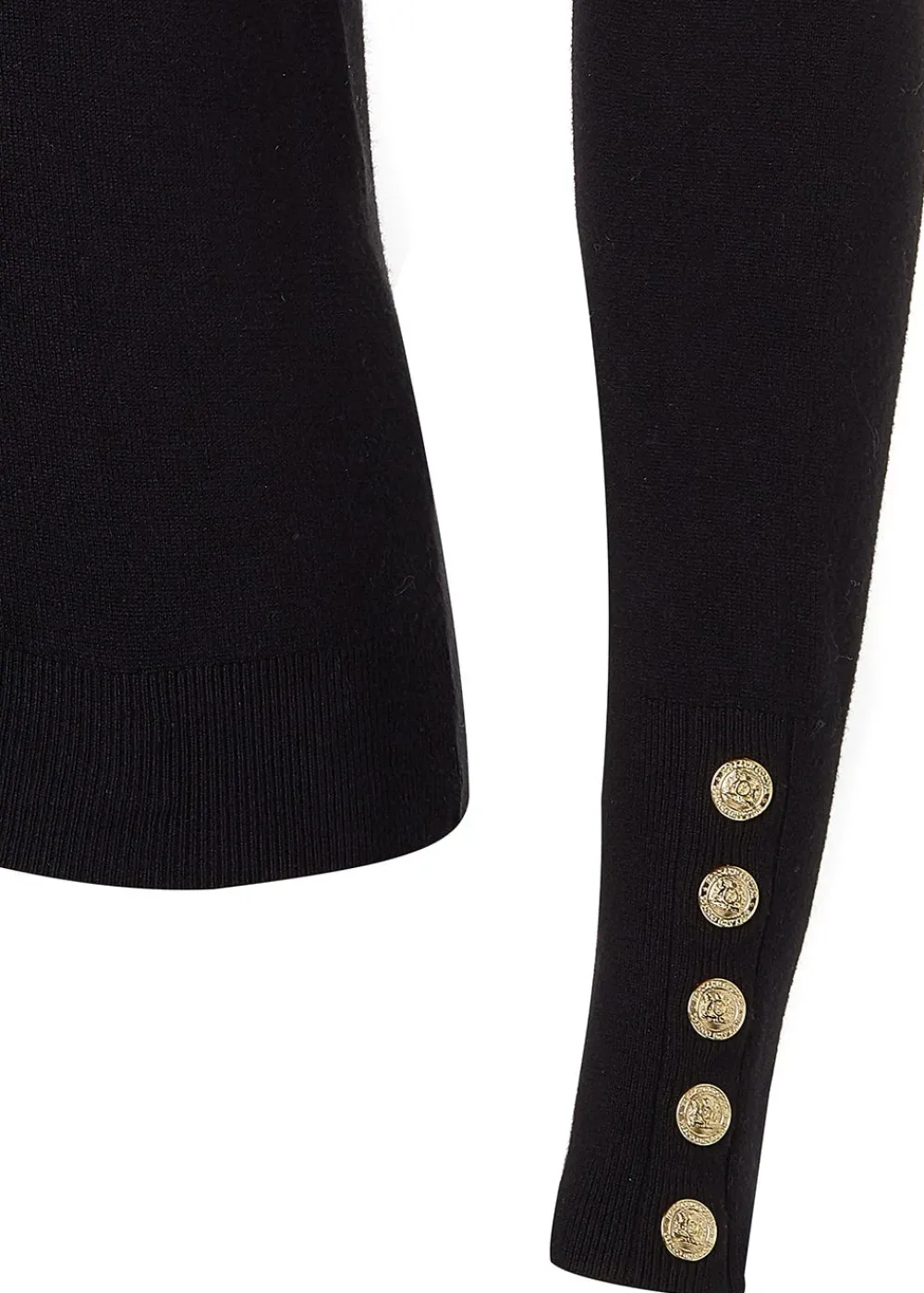 Clearance Buttoned Knit Crew Neck - Women Knitwear