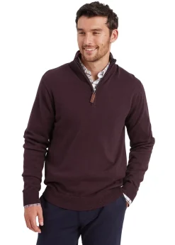 Sale Calton Cotton Cashmere 1/4 Zip Jumper - Knitwear
