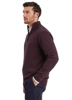 Sale Calton Cotton Cashmere 1/4 Zip Jumper - Knitwear