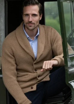 Sale Camelhair Windsor Shawl Jacket - Camel Knitwear