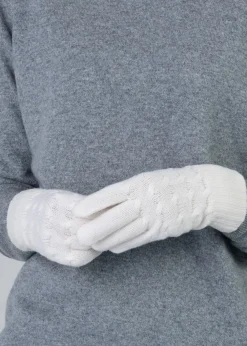 Clearance Cashmere Cable Gloves - Women Gloves