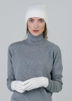 Clearance Cashmere Cable Gloves - Women Gloves