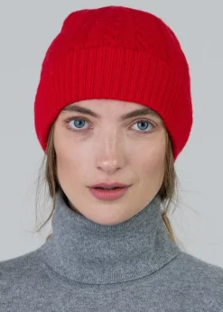 Discount Cashmere Cable Hat - Women Hats & Caps