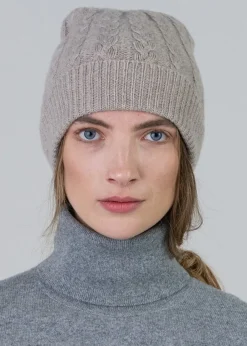 Fashion Cashmere Cable Hat - Women Hats & Caps