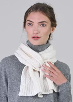 Outlet Cashmere Cable Scarf - Women Scarves