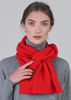 Clearance Cashmere Cable Scarf - Women Scarves