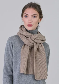 New Cashmere Ribbed Scarf - Women Scarves