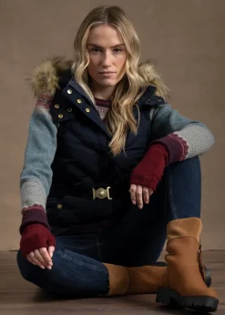 Hot Charlotte Padded Gilet - Navy Blue Women Gilets