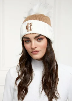 Discount Chelsea Merino Bobble Hat - Camel Women Hats & Caps