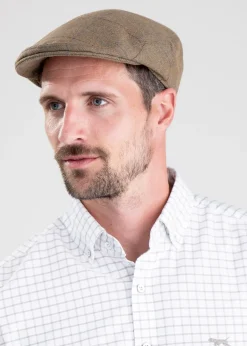 Hot Corbridge Tweed Cap - Blue and Green Twill with Red and Royal Blue Check Tweed Flat Caps|Hats & Caps