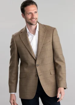 Discount Corbridge Tweed Jacket - Blue and Green Twill with Red and Royal Blue Check Tweed & Tailored Jackets
