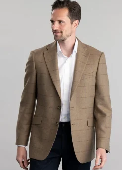 Discount Corbridge Tweed Jacket - Blue and Green Twill with Red and Royal Blue Check Tweed & Tailored Jackets