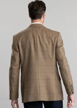 Discount Corbridge Tweed Jacket - Blue and Green Twill with Red and Royal Blue Check Tweed & Tailored Jackets