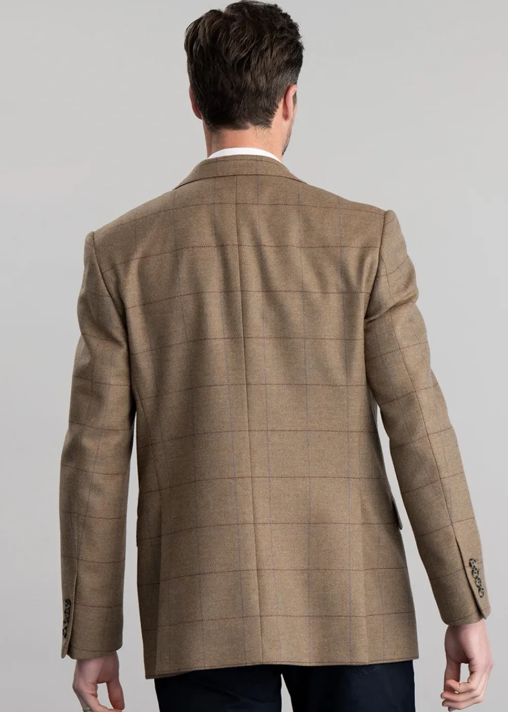 Discount Corbridge Tweed Jacket - Blue and Green Twill with Red and Royal Blue Check Tweed & Tailored Jackets