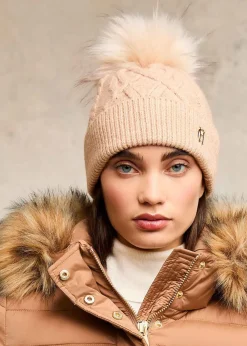 Discount Cortina Bobble Hat - Camel Champagne Women Hats & Caps