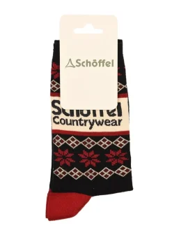 Clearance Cotton Socks - Navy Fairisle Women Socks