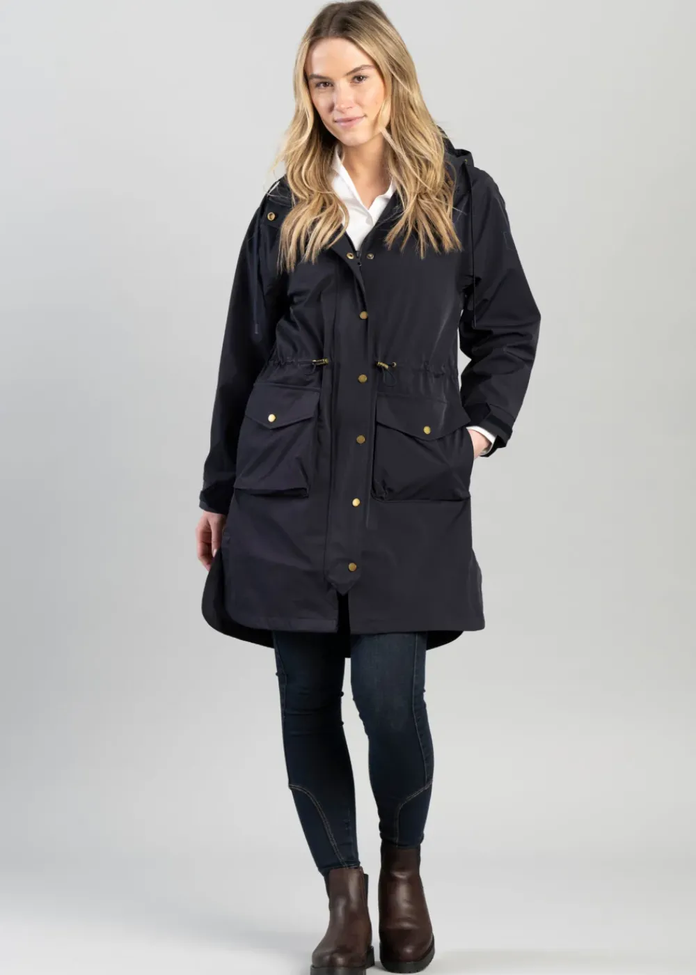 Online Cressida Rain Coat - Navy Women Coats & Jackets