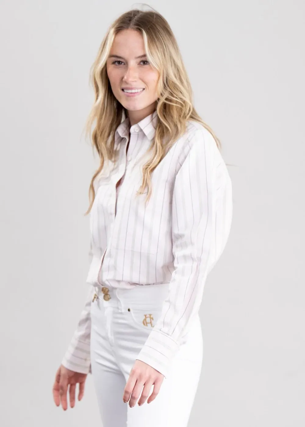 Clearance Crispin Shirt - Pink and Green Women Shirts And Blouses