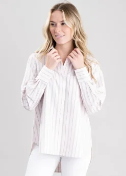 Clearance Crispin Shirt - Pink and Green Women Shirts And Blouses