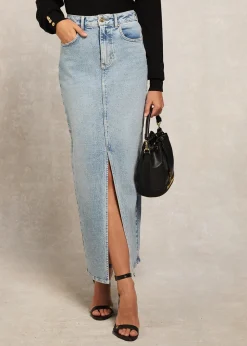 Best Denim Maxi Skirt - Women Skirts