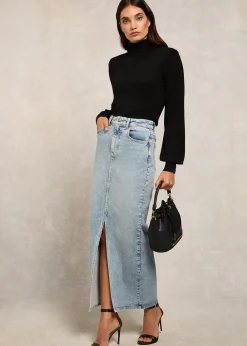 Best Denim Maxi Skirt - Women Skirts