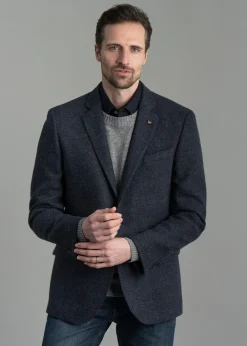 Hot Donegal Tweed Jacket - Salt and Pepper Blue Tweed & Tailored Jackets