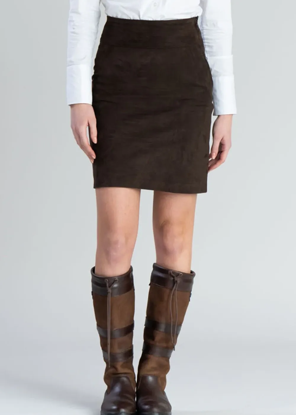 Discount Elena Suede Skirt - Brown Women Skirts
