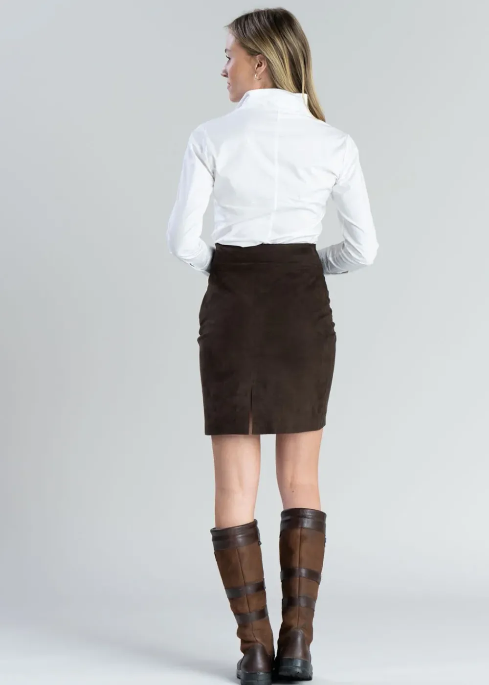 Discount Elena Suede Skirt - Brown Women Skirts