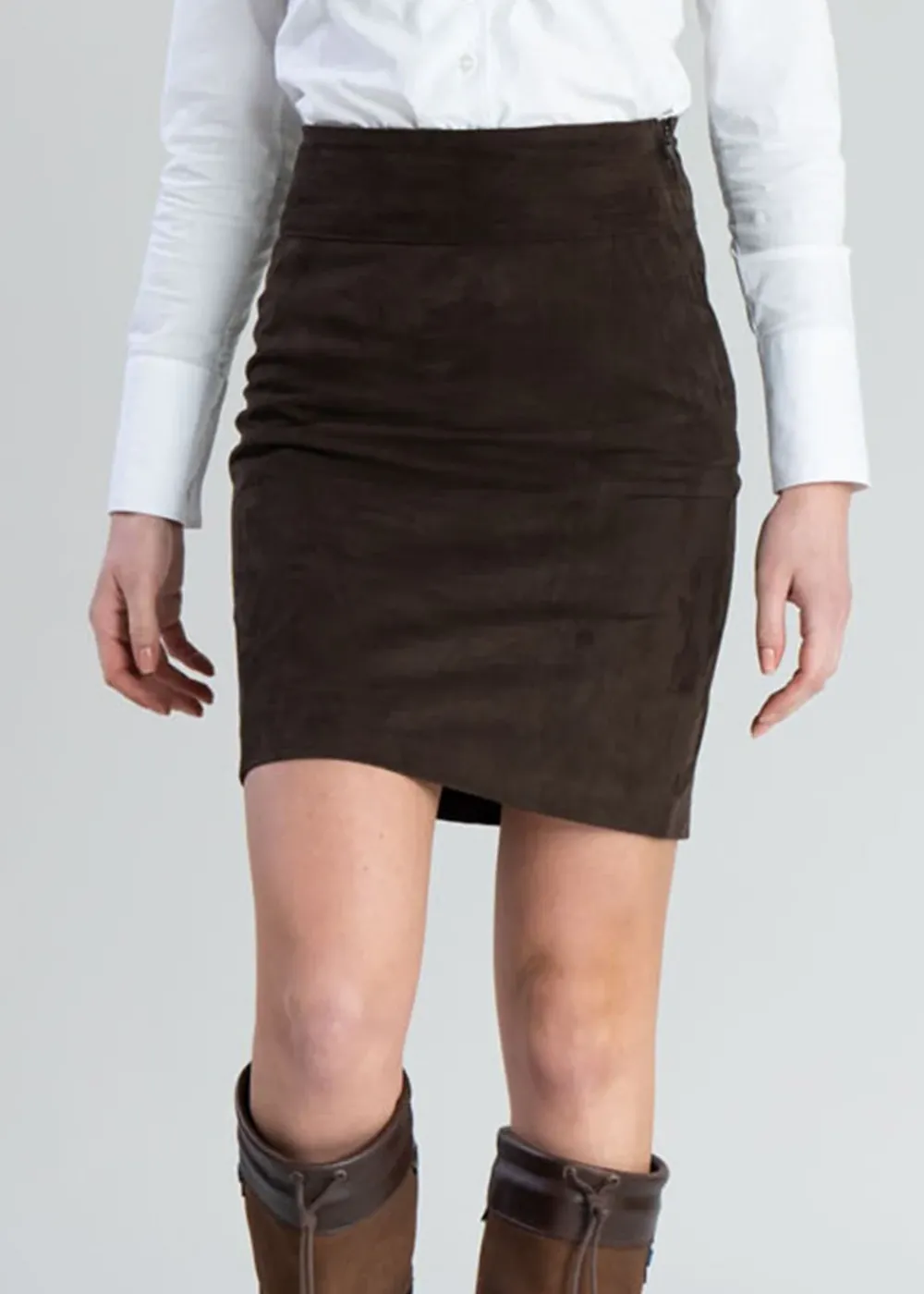 Discount Elena Suede Skirt - Brown Women Skirts