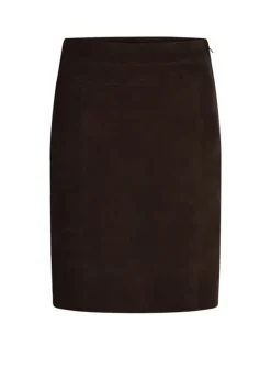 Discount Elena Suede Skirt - Brown Women Skirts