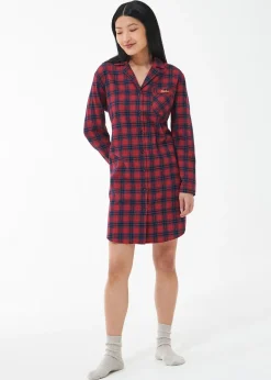 Sale Etta Nightshirt - Small Red Tartan Women Nightwear