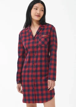 Sale Etta Nightshirt - Small Red Tartan Women Nightwear