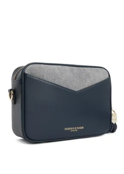 Best Finsbury Cross Body Bag - Denim Suede Women Handbags
