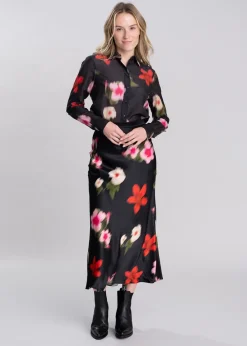 New Floral Cotton Silk Shirt Women Shirts And Blouses
