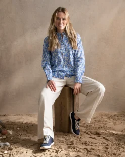 Outlet Floral Print Cotton Voile Shirt - Women Shirts And Blouses