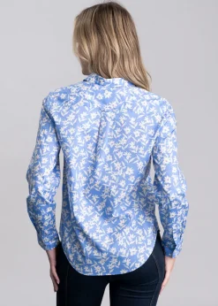 Outlet Floral Print Cotton Voile Shirt - Women Shirts And Blouses