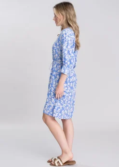 Online Floral Print Shirt Dress - Women Dresses