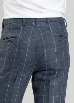 Best Ford Tweed Trousers - Grey and Blue Herringbone with Coffee and Cream Ch Trousers & Jeans|Suits